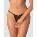 Obsessive Oxaria String Open Black z Regulacją i Zdobieniami 2XL/3XL
