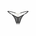 Obsessive Oxaria String Open Black z Regulacją i Zdobieniami 2XL/3XL