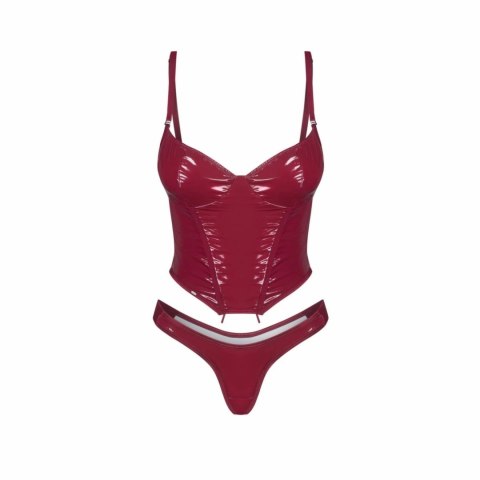 Obsessive Redya Komplet Gorset i Stringi Czerwony Regulowany S/M