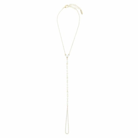 Otazu Pearl Anklet Cream - Bransoletka na kostkę z perłami, regulowana One Size