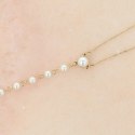 Otazu Pearl Anklet Cream - Bransoletka na kostkę z perłami, regulowana One Size