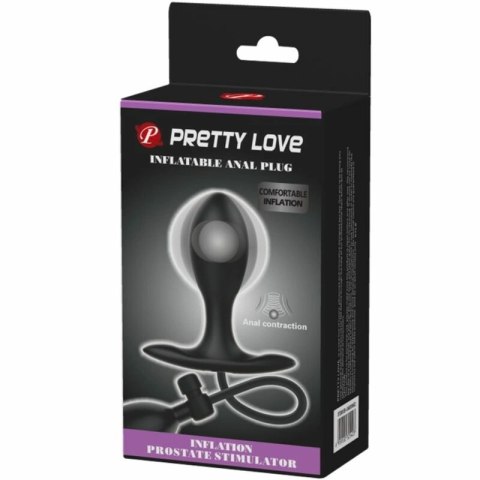 Pretty Love BI-040096Q Czarny model nadmuchiwany, silikonowy, wodoodporny