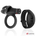 BLACK&SILVER Agron - pierścień silikonowy z pilotem WATCHME, czarny