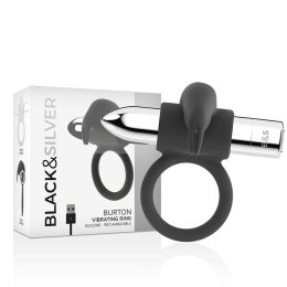 BLACK&SILVER Burton 10 Trybow Wibracji Pierścień Akumulatorowy Silikonowy
