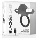 BLACK&SILVER Burton 10 Trybow Wibracji Pierścień Akumulatorowy Silikonowy