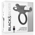 BLACK&SILVER Cameron srebrny - elastyczny pierścień wibrujący USB