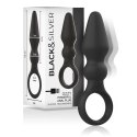 BLACK&SILVER OZZY silikonowy korek analny z 10 trybami wibracji