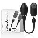 Black & Silver Jenell - Bezprzewodowe jajko wibrujące, silikon, 17 cm