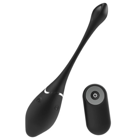 Black & Silver Jenell - Bezprzewodowe jajko wibrujące, silikon, 17 cm