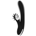 Black & Silver Johnny Vibe Bunny - silikonowy model z wibracjami USB 24 cm