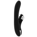 Black & Silver Johnny Vibe Bunny - silikonowy model z wibracjami USB 24 cm