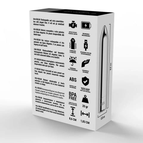 Black & Silver Kailan 2 Srebrny Mini Wibrujący Pocisk Magnetyczny
