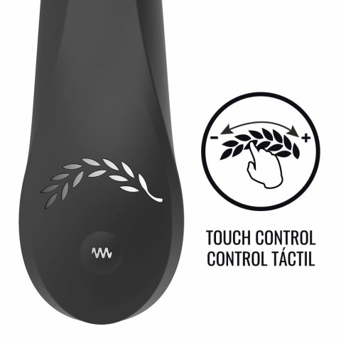 Black & Silver Kaultz Touch Control - wibrator silikonowy USB, wodoodporny