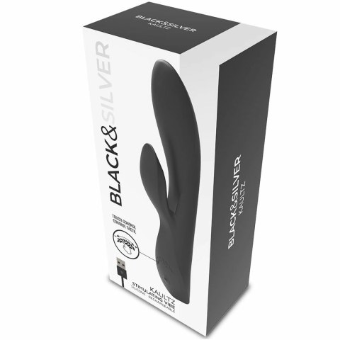 Black & Silver Kaultz Touch Control - wibrator silikonowy USB, wodoodporny