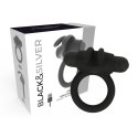 Black&Silver Agron 2.0 pierścień wibrujący silikonowy USB czarny