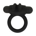 Black&Silver Agron 2.0 pierścień wibrujący silikonowy USB czarny