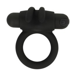 Black&Silver Agron 2.0 pierścień wibrujący silikonowy USB czarny