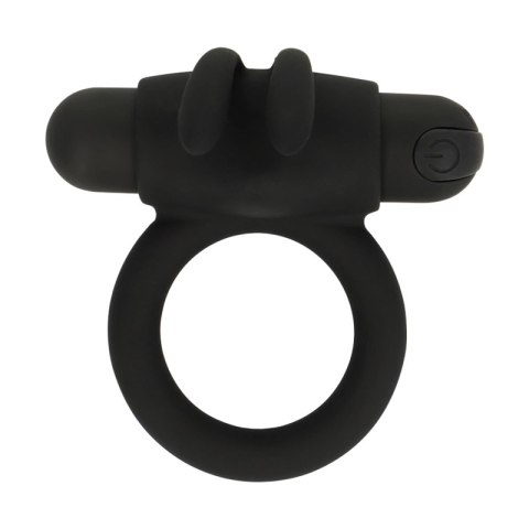 Black&Silver Agron 2.0 pierścień wibrujący silikonowy USB czarny