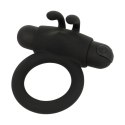 Black&Silver Agron 2.0 pierścień wibrujący silikonowy USB czarny