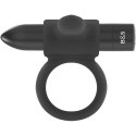Black&Silver Cameron - elastyczny pierścień intymny z wibracją USB czarny