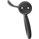 Black&Silver Cameron - elastyczny pierścień intymny z wibracją USB czarny
