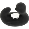 Black&Silver DuckyMania - silikonowa ładowalna miniaturowa maszyna intymna