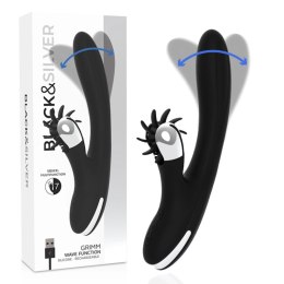 Black&Silver Grimm Wave - silikonowy model z funkcją fali i ładowaniem USB