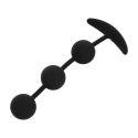 Black&Silver Harry - anatomiczne kulki silikonowe 14 cm, 3-stopniowe