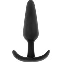 Black&Silver Kael silikonowy stymulator analny z ergonomicznym uchwytem, średni
