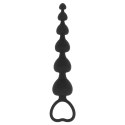 Black&Silver Milan Łańcuch Serc Silikonowy 18 cm, czarny, 5 elementow