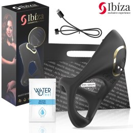 Ibiza Multisensoryczny Pierścień Wibrujący IPX7, 10 Trybow, Czarny