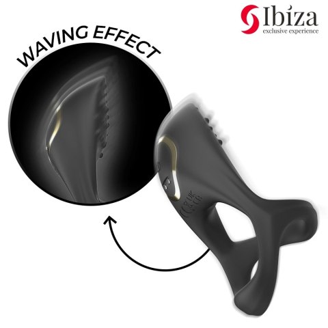 Ibiza Multisensoryczny Pierścień Wibrujący IPX7, 10 Trybow, Czarny