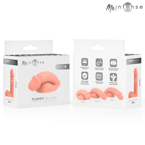 MR INTENSE Floppy Packer S - anatomiczny model silikonowy, beżowy