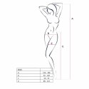 Passion S024 Białe legginsy modelujące z ażurowym wzorem One Size