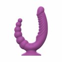 Teazers Double Vibrator Fioletowy z Przyssawką i Pilotem Bezprzewodowym