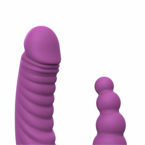 Teazers Double Vibrator Fioletowy z Przyssawką i Pilotem Bezprzewodowym