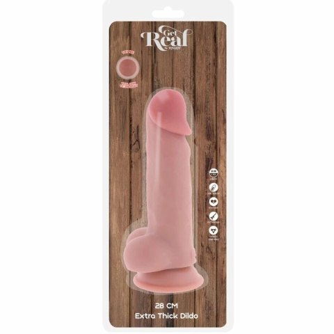 ToyJoy Get Real Deluxe 28 cm - model anatomiczny z przyssawką, TPE