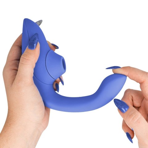 Womanizer Blend Rabbit - niebieski stymulator z podwojnym systemem masażu