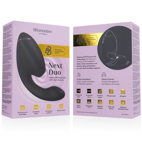 Womanizer Duo Next Czarny - Innowacyjny System Podwojnej Stymulacji