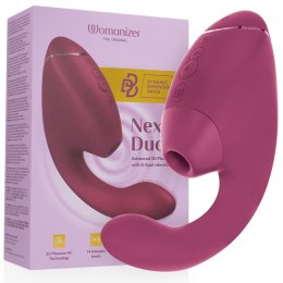 Womanizer Duo Next Intymna Maszyna 3D Air, podwojna, ciemnorożowa