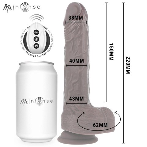 MR INTENSE Matt - Model z ruchem wertykalnym, pilot, silikon 22 cm szary