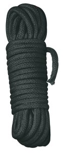 Shibari Bondage rope 7 m czarny - wytrzymała lina bawełniana pleciona