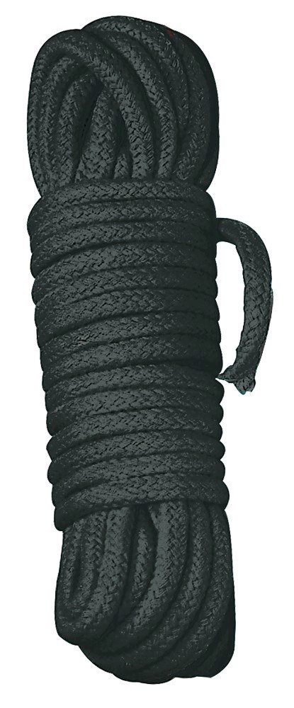 Shibari Bondage rope 7 m czarny - wytrzymała lina bawełniana pleciona