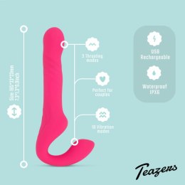 Teazers Strapless Wibrujący System Intymny Rożowy z Pilotem