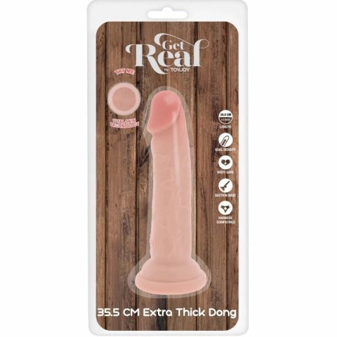ToyJoy Get Real Deluxe TPE dwuwarstwowy model intymny 35,5 cm z przyssawką