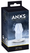 ANOS Tunnel Plug Transparent - anatomiczny korek z otworem 10,2 cm