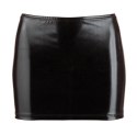 Cottelli Collection Mini Skirt czarna XL z falbaną wetlook