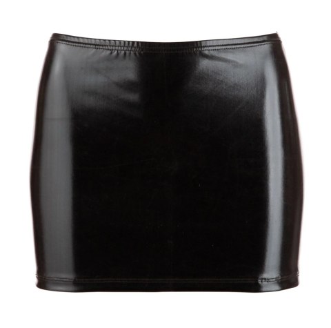Cottelli Collection Mini Skirt czarna XL z falbaną wetlook