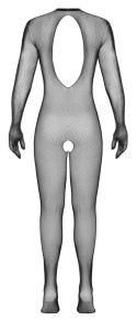 Cottelli Fantasy Catsuit S-L czarny z siateczki, z rękawiczkami