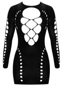 Cottelli Fantasy Dress S-L czarna sukienka z wycięciami, elastyczna